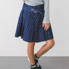 【お揃い】デニムツイルバックルミニスカート(110~150cm)