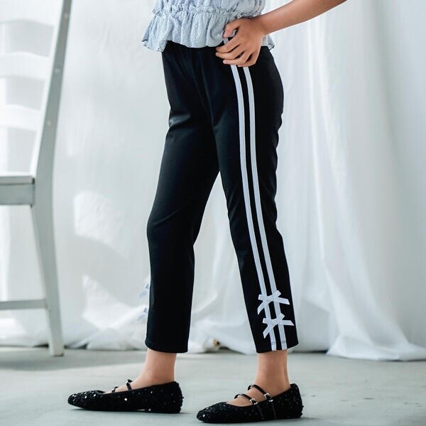 リボン付きライン入りストレッチパンツ(110~150cm) | ネクシック