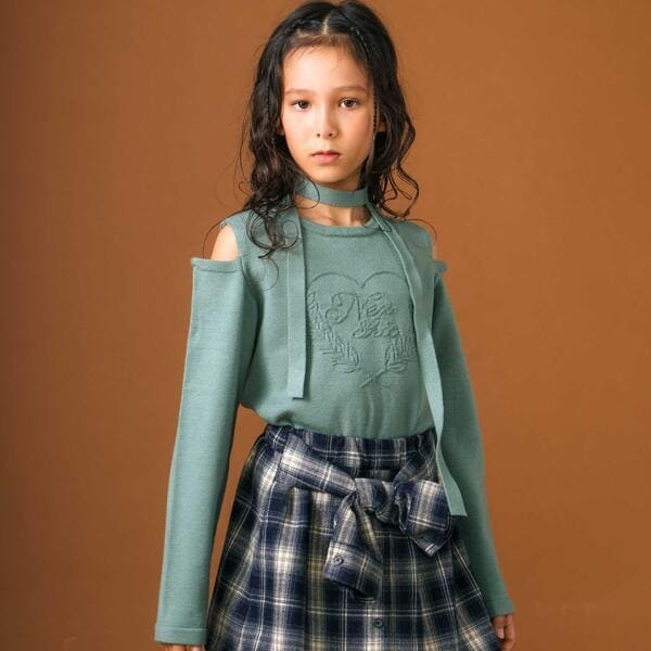 [�}���C]���J���n�[�g���S����W���K�[�h�j�b�g(110~150cm)/�l�N�V�b�N�inexchic�j �O���[��