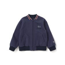 ロゴバッチ裏ジャギー裏毛スタジャン(110~150cm)