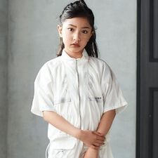 メッシュ切り替えタフタジップアップジャケット(110~150cm)