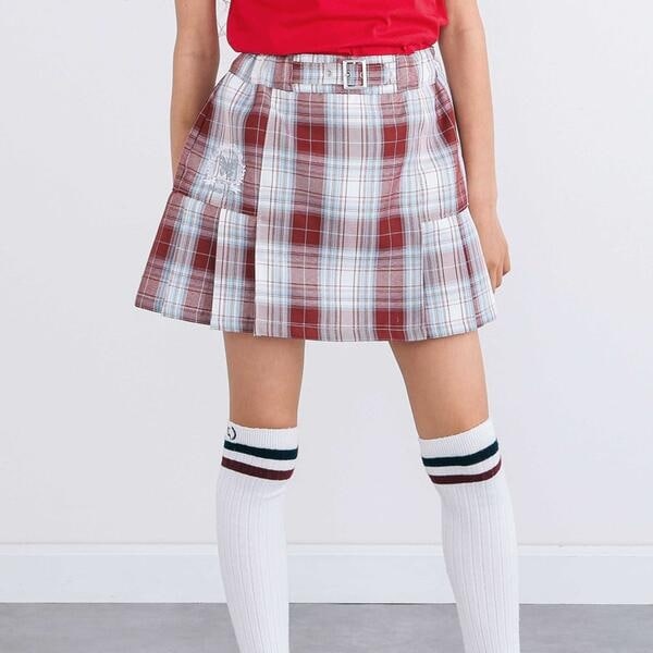 サイド切り替えプリーツチェックスカパン(110~150cm) | ネクシック
