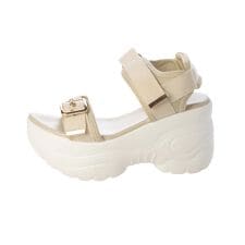 lus.ダブルベルト厚底スポーツサンダル 8.5cmソール