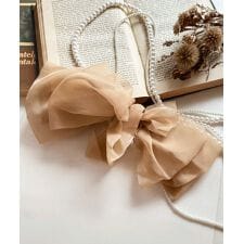 lus. シフォンビッグリボンバレッタ