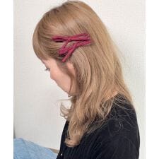 ラスドット(lus.)のlus. 【2点セット】フェイクスエード細リボンクリップ