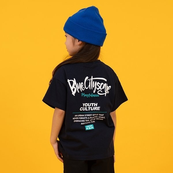 【SKIT0LY】【接触冷感】ハイクールコットン・配色ロゴプリント半袖Tシャツ