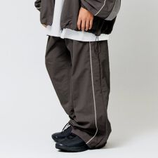 【大人向けサイズあり】【GLSW.】【セットアップ対応】ナイロン・ ジップラインパンツ