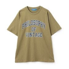 【大人向けサイズあり】【プチプラ】フロントカレッジロゴ半袖Tシャツ