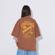 【大人向けサイズあり】【接触冷感】ハイクールコットン・フードプリント半袖Tシャツ