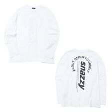 【大人向けサイズあり】【プチプラ】バック縦ロゴ長袖Tシャツ