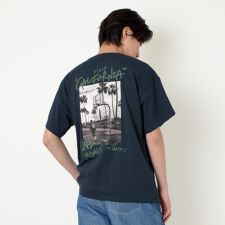 【大人向けサイズあり】【防汚加工】リゾートバックプリント半袖Tシャツ