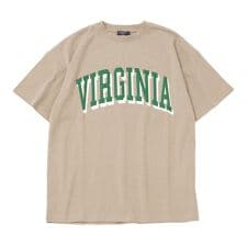 【大人向けサイズあり】【防虫加工】フロントカレッジロゴ発泡プリント半袖Tシャツ