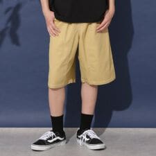 【大人向けサイズあり】コットンツイル・ダブルニーハーフパンツ