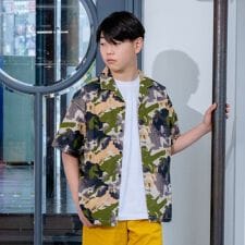 【大人向けサイズあり】【セットアップ対応】タイプライター・開襟シャツ