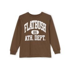 【SKIT0LY】【プチプラ】フロントカレッジロゴ長袖Tシャツ