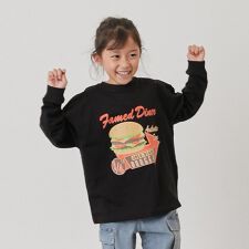 【SKIT0LY】フロントハンバーガープリント長袖Tシャツ