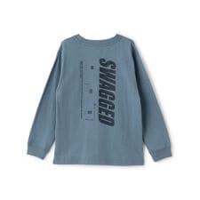 【SKIT0LY】【プチプラ】バック縦ロゴプリント長袖Tシャツ