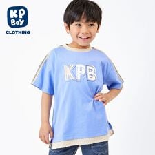肩ニットテープKPBグラフィック裾レイヤードTシャツ