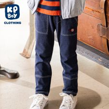 デニム風ニットツイル パンツ