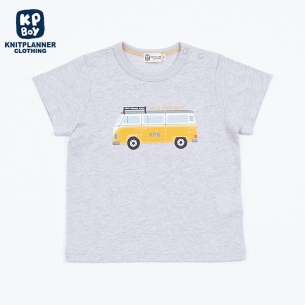 車アップリケ半袖Tシャツ(80～90)