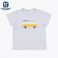 車アップリケ半袖Tシャツ(80～90)