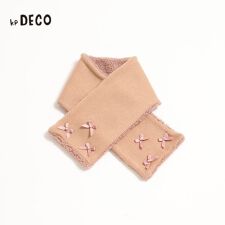 KPDECO(ケーピーデコ)パールリボン付きニットマフラー(S～M)