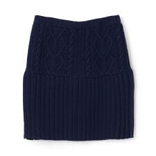 ケーブル編 ニットスカート 【ウォッシャブル】