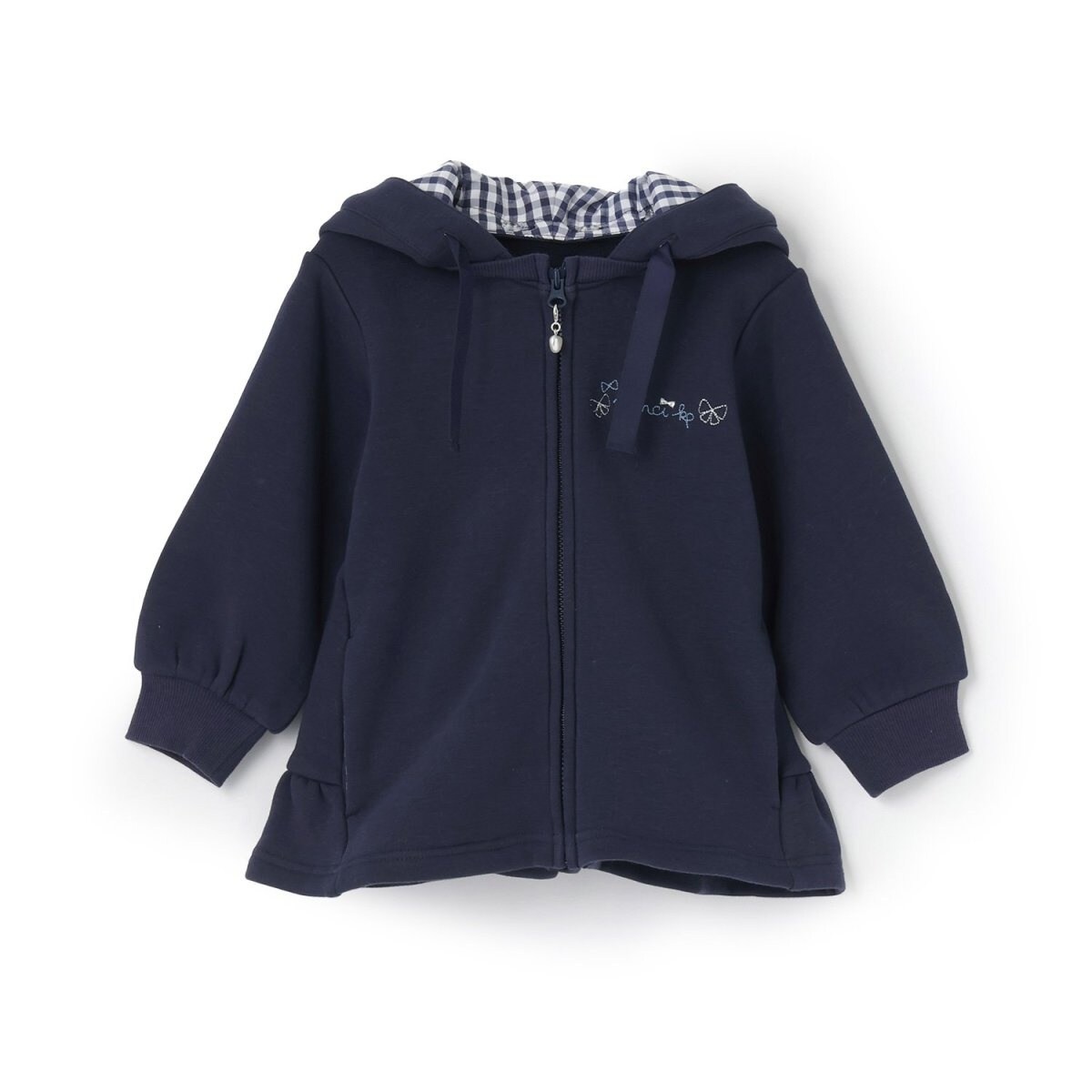 ラメ裏毛 フェイクファーフードZIPパーカ | メゾピアノ(mezzo piano