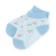 チェリー総柄 スニーカー丈ソックス 【COOLMAX】