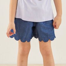 ラメデニム ショートパンツ