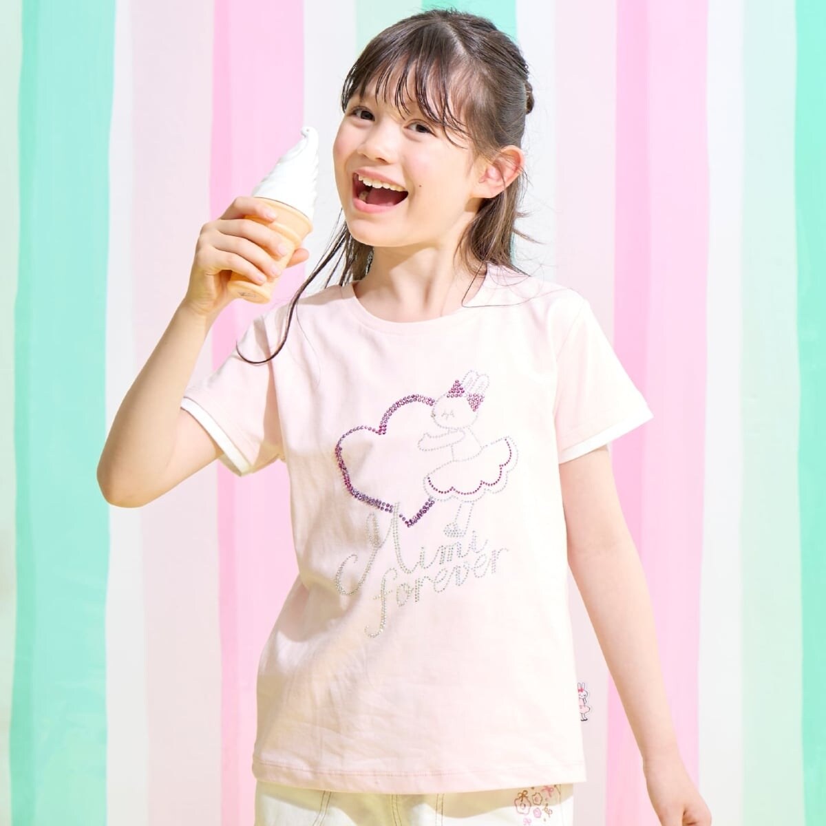 【接触冷感】mimiちゃんキラキラストーンTシャツ
