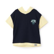 ベストレイヤード半袖パーカー