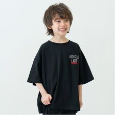 【綿100%】【親子リンク】Kidsロゴ刺しゅうビッグ半T