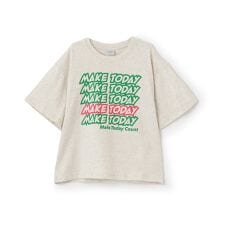 【綿100%】メッセージ5行ロゴ半袖T