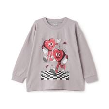 【USAコットン】ハートキャラモチーフワイドロンT