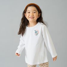 【綿100】【365D.】ワンポイント刺繍ロンT