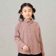 アンドディープティマイン(and D.patit main)のチェックドロップ長袖シャツ