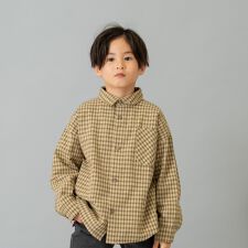 アンドディープティマイン(and D.patit main)のチェックドロップ長袖シャツ