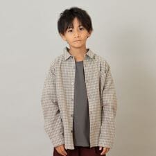 アンドディープティマイン(and D.patit main)のチェックドロップ長袖シャツ