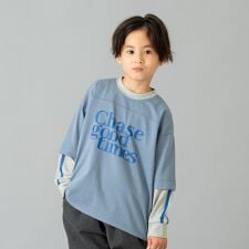 アンドディープティマイン(and D.patit main)のレイヤード風ラインロンT