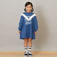 フリンジ付きプリントワンピース