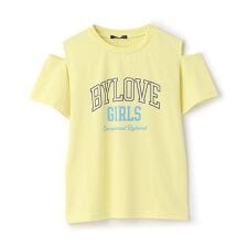 バイラビット(by LOVEiT)の【接触冷感】肩開きテキストTシャツ