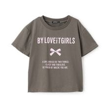 バイラビット(by LOVEiT)の【接触冷感】ロゴリボンプリントTシャツ