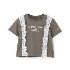 【Cuugal8月号掲載】【接触冷感】フロントレースTシャツ