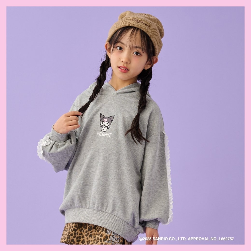 ラメ裏毛 フェイクファーフードZIPパーカ | メゾピアノ(mezzo piano