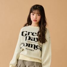 ロゴジャカードニット