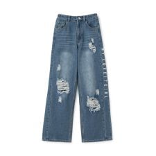 サイド切り替えダメージデニム