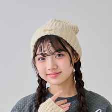 ワッフル編みニット帽