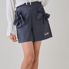 ハイウエストリボンショートパンツ
