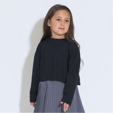 ミニ丈シアー長袖Tシャツ&キャミセット